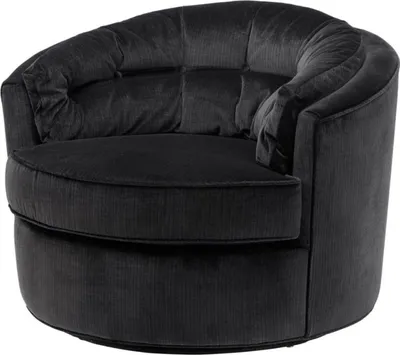 Produktbild von Casa Padrino Drehsessel Schwarz 90 x 86 x H. 72 cm - Luxus Qualität