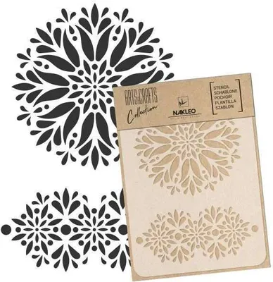 Produktbild von Malschablone für Handwerk A3 30x42cm, Mandala Rangoli Muster, Wiederverwendbare Kunststoff DIY & Scrapbooking Zeichenschablone