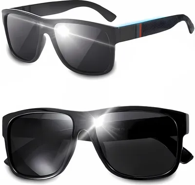 Produktbild von Polarisierte Sportbrille Sonnenbrille Fahrradbrille mit UV400 Schutz für Herren Autofahren Laufen Radfahren Angeln Golf Schwarz Retoo