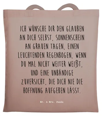 Produktbild von Mr. & Mrs. Panda Jutetasche Spruch Blockflöte Freude - Braun Pastell - Geschenk, Schultasche, Lernkurve, Tasche, Musiker, Tote Bag, Lernen, Uni, Instrument, Beutel, Musik