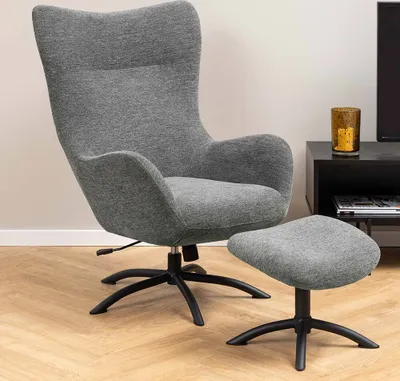 Produktbild von Smuk Relaxsessel mit Fußhocker Laurel Grau