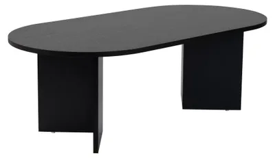 Zdjęcie produktu dla Nowoczesny Czarny Stolik Kawowy z Melaminą 119 x 60 cm