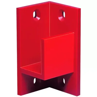 Produktbild von Dehn Halter f. Absperrbalken 32x46 Kunststoff f. Wandbefestigung (1 Satz = 2 Stück) 700098