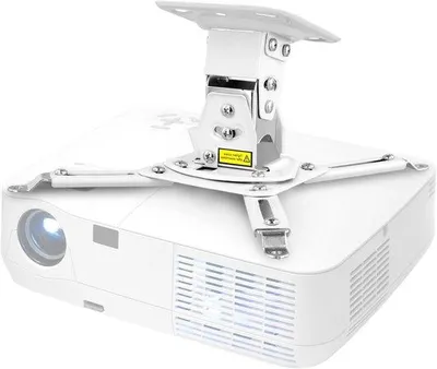 Produktbild von Universelle Deckenhalterung für Projektoren, 360° Drehung, 20° Neigung, bis 10kg Belastbar, weiß