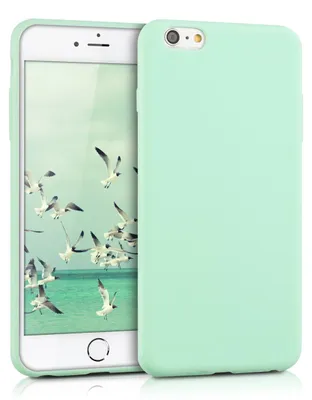 Produktbild von kwmobile Handyhülle für Apple iPhone 6 Plus / 6S Plus Hülle - TPU Case - Kabelloses Laden - Schutzhülle Cover in Mintgrün matt