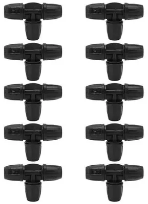 Image de Raccords en T en ABS pour l'arrosage de jardin - Lot de 10 - Résistants - Anti-corrosion - Faciles à installer