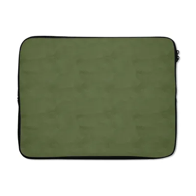 Produktbild von MuchoWow® Laptop Hülle 17 Zoll Laptoptasche Leder - Grün - Tiere - Zipper - Schutzabdeckung