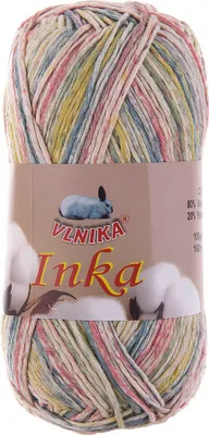 Produktbild von 100g Inka mehrfarbig Farbverlaufgarn Baumwollmischgarn Häkelgarn Strickgarn