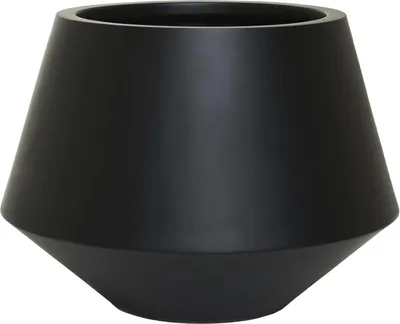 Immagine prodotto di Vaso da fiori BERBELIT in fibra di vetro, nero, 42x30 cm