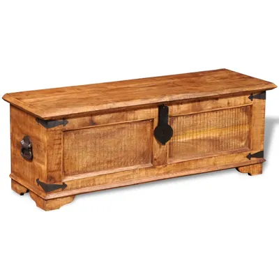 Image de Coffre de rangement Bois de manguier brut