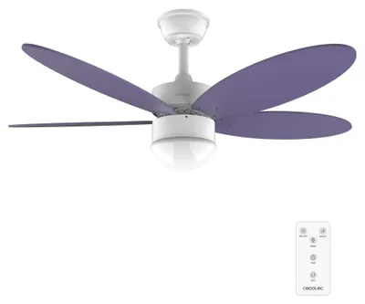 Zdjęcie produktu dla Cecotec 05879, Wentylator domowy z łopatkami, Fioletowy, Biały, Sufit, 106 cm, Bezprzewodowy, 8 h
