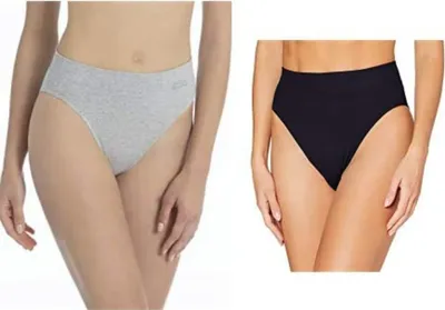 Produktbild von Calida CALIDA Damen Elastic Slip Bundle 2er Pack, Grau & Blau, Größe L uni 2430-20-00273