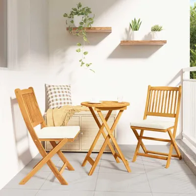 Produktbild von Möbel Garten Bistro Set 3 Stk. Braun Massivholz Akazie - Gartenmöbelgarnituren &42509