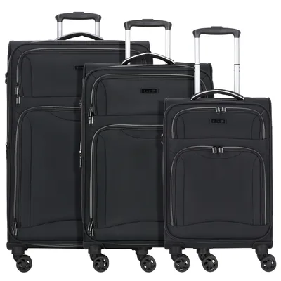 Zdjęcie produktu dla d&n Travel Line 9204 zestaw walizek na 4 kółkach 3-częściowy z elastyczną plisą