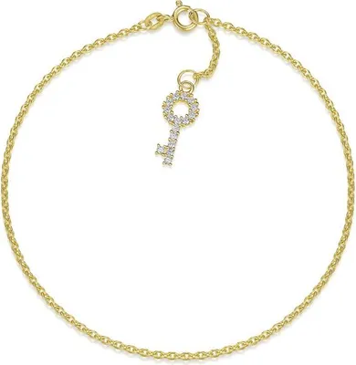Produktbild von SILBERKETTEN STORE Fußkette Erbse 1,8mm mit Schlüssel - echt 585 Gold, Länge 27cm - 27cm