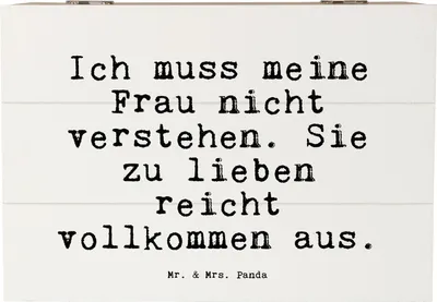 Produktbild von Mr. & Mrs. Panda fotokiste Ich muss meine Frau... 22 x 15 cm - Weiß - Geschenk, Frau, Sprüche, Holz Aufbewahrungsbox, Ehefrau, Box, schatztruhe, fotobox, Freund, Kiste
