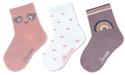 Zdjęcie produktu dla Sterntaler – skarpetki dla dziewczynek, zestaw 3 sztuki. Skarpetki dla niemowląt, skarpetki dla dzieci