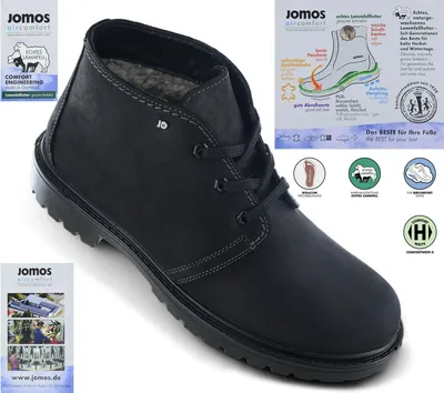 Produktbild von JOMOS Alpina Boots - Herren Winter Stiefel mit Lammfell Gefüttert - Leder Schwarz 456506-40-000 , EU 43 UK 9