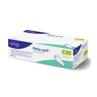 Zdjęcie produktu dla Rękawiczki Peha Soft wykonane z lateksu bezpudrowe miękkie odporne na rozdarcia rozmiar M