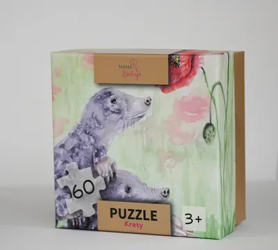 Immagine prodotto di Puzzle Krety 60 elementów dla dzieci Mama Maluje