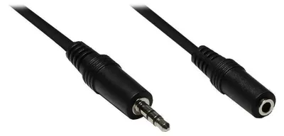 Obrázek produktu pro Alcasa AS-35V2, 3.5mm, Samec, 3.5mm, Samice, 2 m, Černá