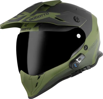 Immagine prodotto di Bogotto H331 BT Tour EVO Bluetooth Enduro Helm, schwarz matt/grün, M
