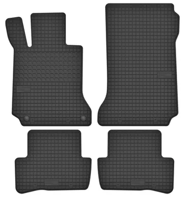 Produktbild von Gummi-Fußmatten für Mercedes C klasa W204 2007-2014 (Limousine/Kombi/Coupé) – 4-tlg, Schwarz, passgenau – Wielganizator SolidTread