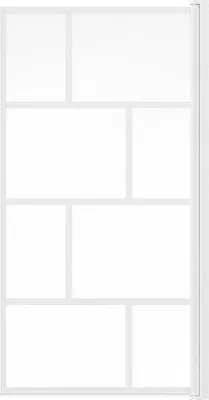 Produktbild von Duschtrennwand für die Badewanne – 70 x 140 cm – Glas – Weiß matt – RIVANON
