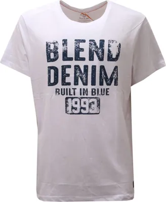 Obrázok produktu pre 6752AE maglia uomo BLEND biele bavlnené tričko s potlačou muž