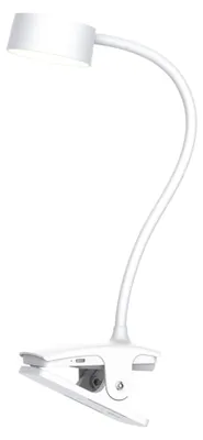 Image de Solight Lampe de bureau rechargeable à LED blanches avec clip de fixation 2W WO3001-W