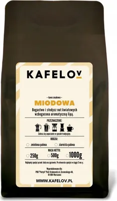Produktbild von KAFELOV | Kaffeepulver Honig - 250g - Gemahlen - 100% Arabika - Aromatisch und Süß