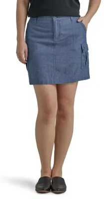 Produktbild von Lee Damen Ultra Lux-Komfort mit Flex-to-go-Cargo Skort, Chambray, 42