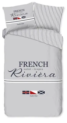 Produktbild von Pure Bettwäsche "French" - Grau - (140x220 cm) - 100 % Polyester