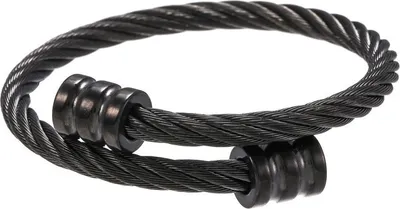 Produktbild von Modernes Herrenarmband LO-27216 in Schwarz KP27216