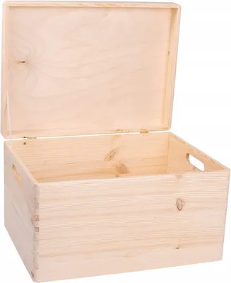 Zdjęcie produktu dla Pudełko Drewniane Skrzynka Z Wiekiem 40x30x24 cm