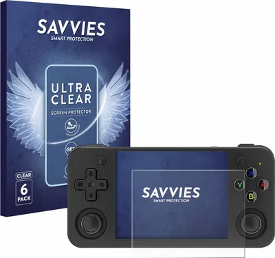 Produktbild von 6x Für Anbernic RG35XX H Schutzfolie Savvies Displayschutz Display Schutz Folie Klar Transparent