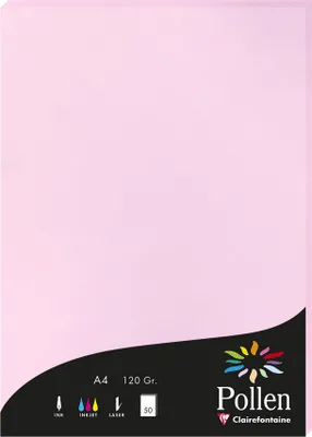 Produktbild von Clairefontaine Papier A4 Pollen 120g bonbon 50Bl