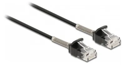 Produktbild von DeLOCK Kabel RJ45 Stecker zu RJ45 Stecker mit Knickschutz Cat.6A 2 m schwarz, 2 m, Cat6a, U/UTP (UTP), RJ-45, RJ-45, Schwarz