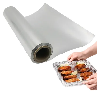 Productafbeelding van TRANKIELO® - Aluminiumfolie 60 m x 30 cm - Duurzaam, veelzijdig en geurloos - Ideaal voor barbecue en keuken
