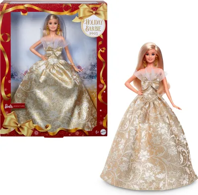 Immagine prodotto di Barbie Signature - Bambola natalizia da collezione con capelli biondi JBH95