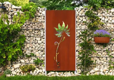Produktbild von Sichtschutzwand Lilie 90 x 158 cm rost