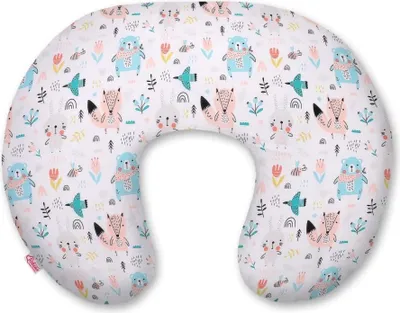 Immagine prodotto di Cuscino per l'allattamento, cuscino per la gravidanza, supporto ottimale per la schiena - blu con orsacchiotti