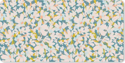 Produktbild von MuchoWow® Schreibtischunterlage Flora - Blumen - Frühling 80x40 cm - XXL Mauspad - Gaming Mauspad