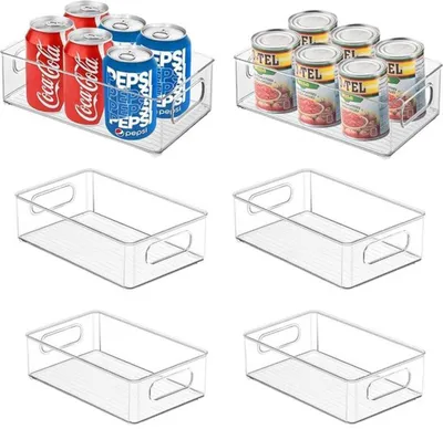 Obrázok produktu pre Sada 6 priehľadných úložných boxov Unyqoos® do chladničky a kuchyne