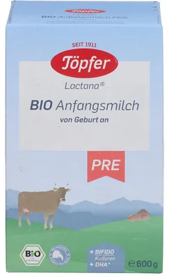 Produktbild von Töpfer Lactana Anfangsmilch von Geburt an Pulver, 600 g Pulver