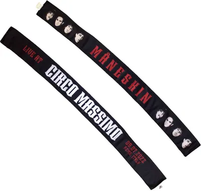 Immagine prodotto di Maneskin - Fascia per capelli "Live At Circo Massimo 2022" per uomo/donna Unisex RO10502 (Taglia unica) (Nero)