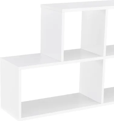 Image de In And OutdoorMatch Étagère murale Kariane - Avec 4 compartiments - 100x19,5x53 cm - Blanc - Design moderne