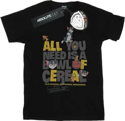 Produktbild von Tom And Jerry - "All You Need Is" T-Shirt für Damen BI46337 (L) (Schwarz)