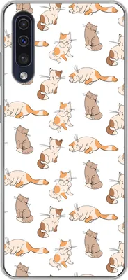 Produktbild von MuchoWow® Handyhülle Schutzhülle Hülle für Telefoonhoesje Samsung Galaxy A50 Muster - Katze - Kätzchen - Jungen - Mädchen - Kinder - Kinder Silikon Softcase Handy Hülle - Mobiltelefonhülle