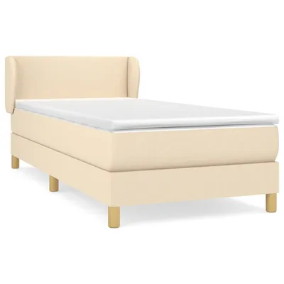 Produktbild von vidaXL Boxspringbett mit Matratze Creme 100x200 cm Stoff